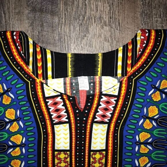 Traditional African Print Dashiki Shirt - Picture 3 of 5